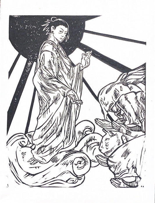 Curse Linoleum Print