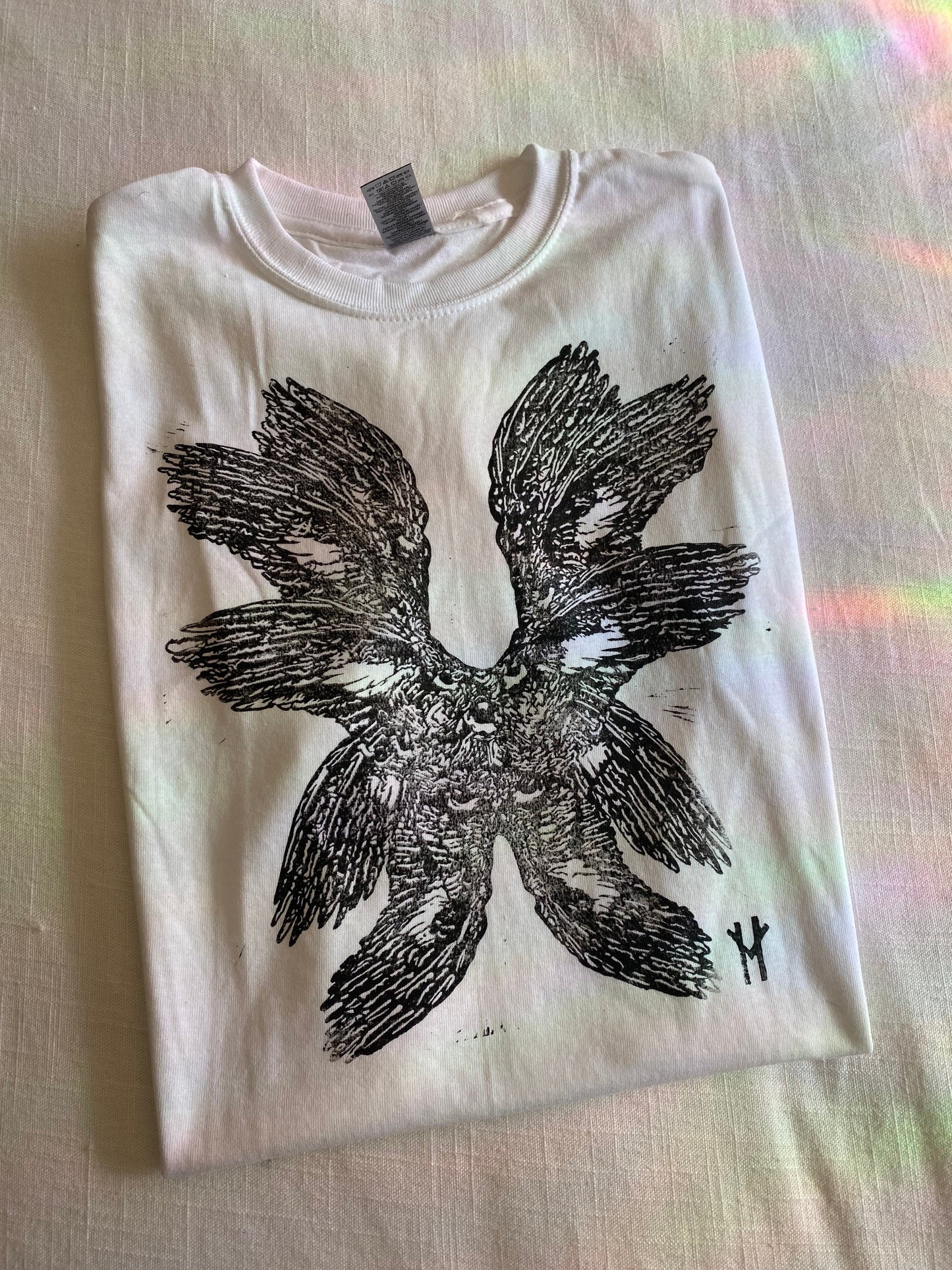 Seraphim Old Testament Angel Linoleum Printed T-shirt