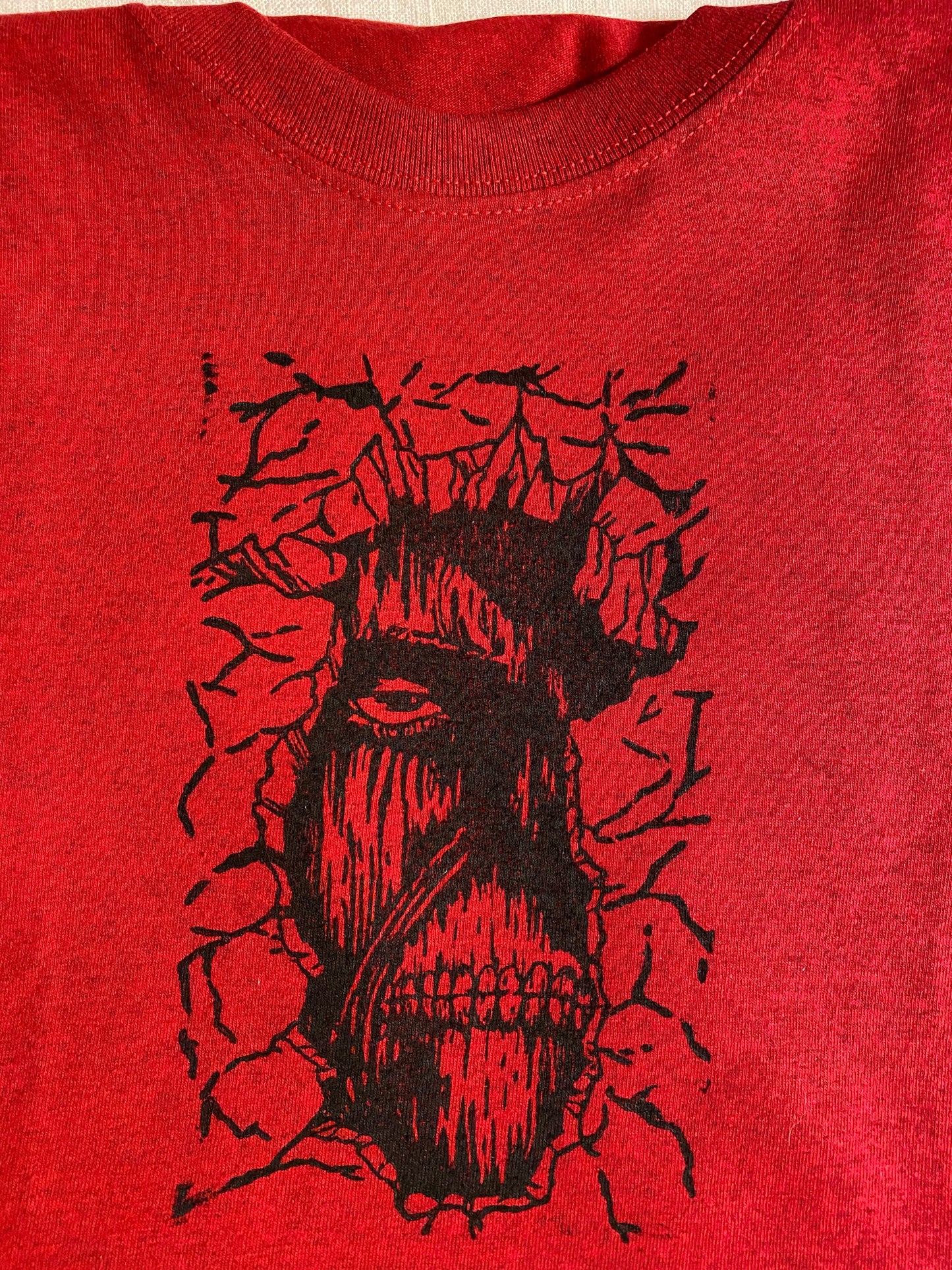 Wall Titan Linoleum Printed Red T-shirt