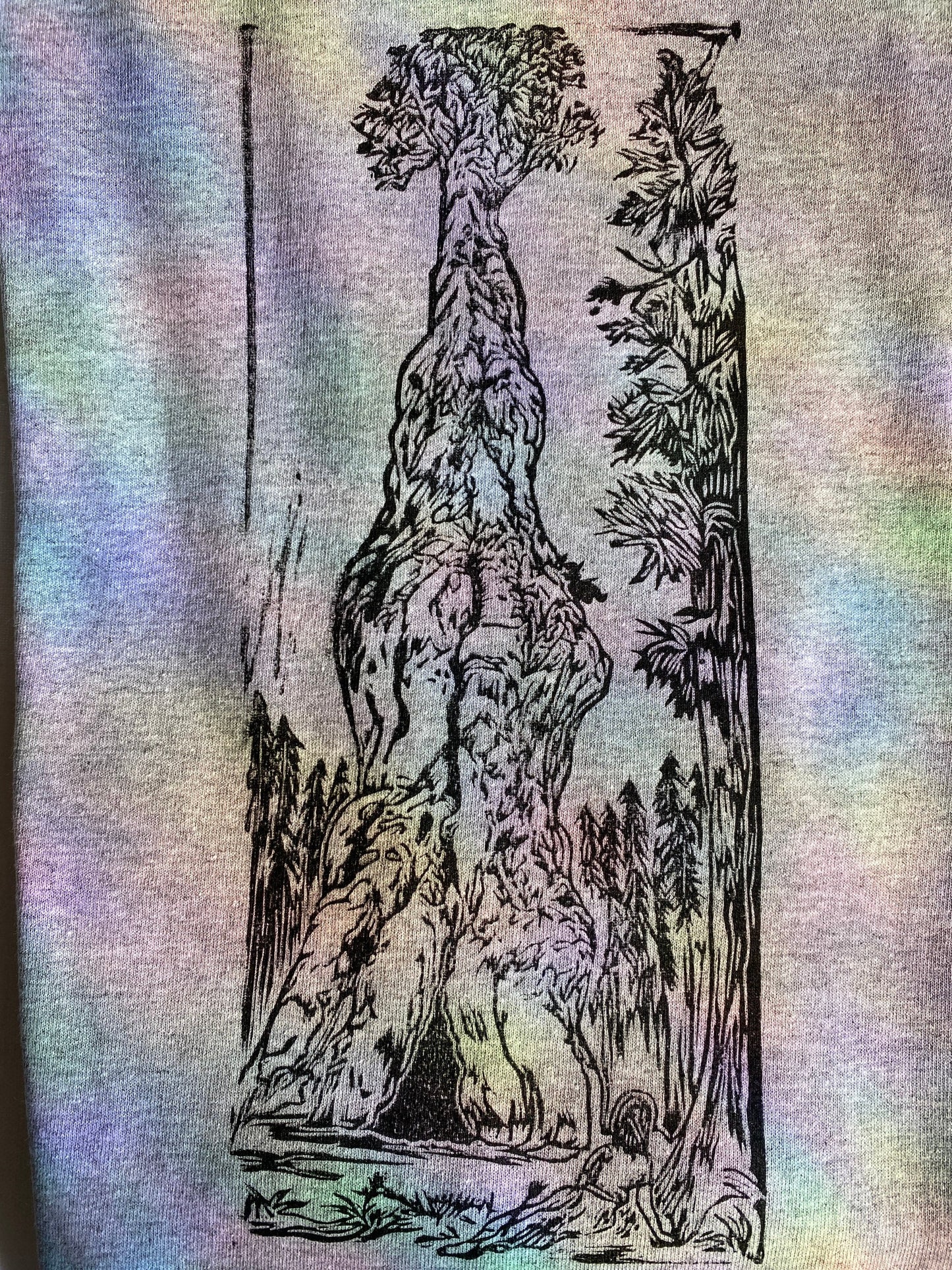 The Founder Tree Linoleum Printed T-shirt .