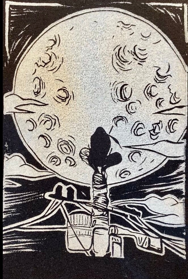 The Incident Linoleum Printed Black T-shirt