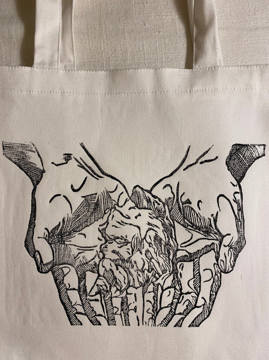 Seashell Linoleum Printed Tote Bag