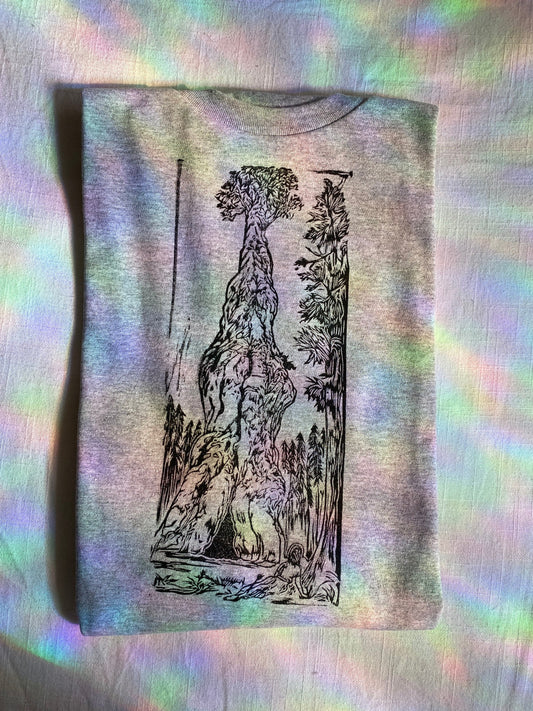 The Founder Tree Linoleum Printed T-shirt .