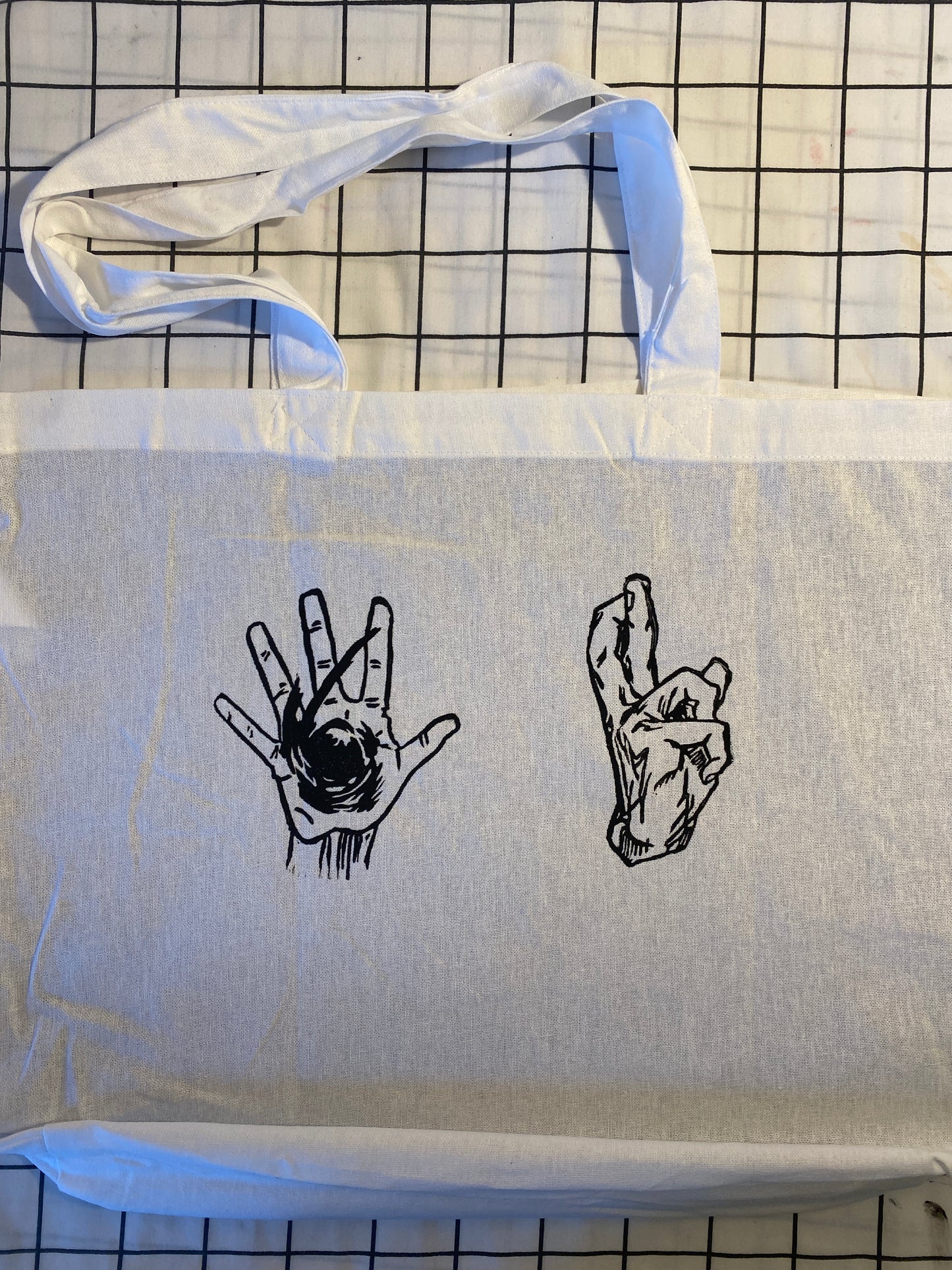 Geto x Gojo Linoleum Printed Tote Bag