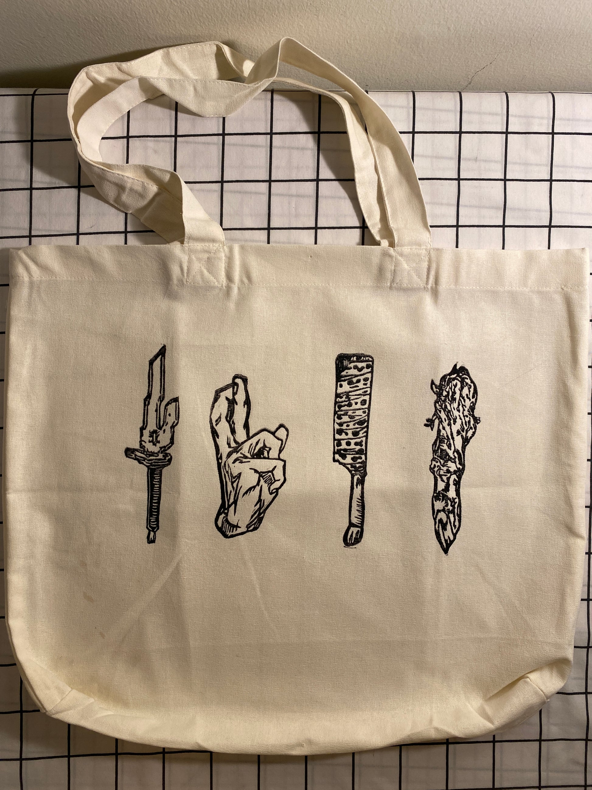 Jjk Men Linoleum Printed Tote Bag – hailsvarious