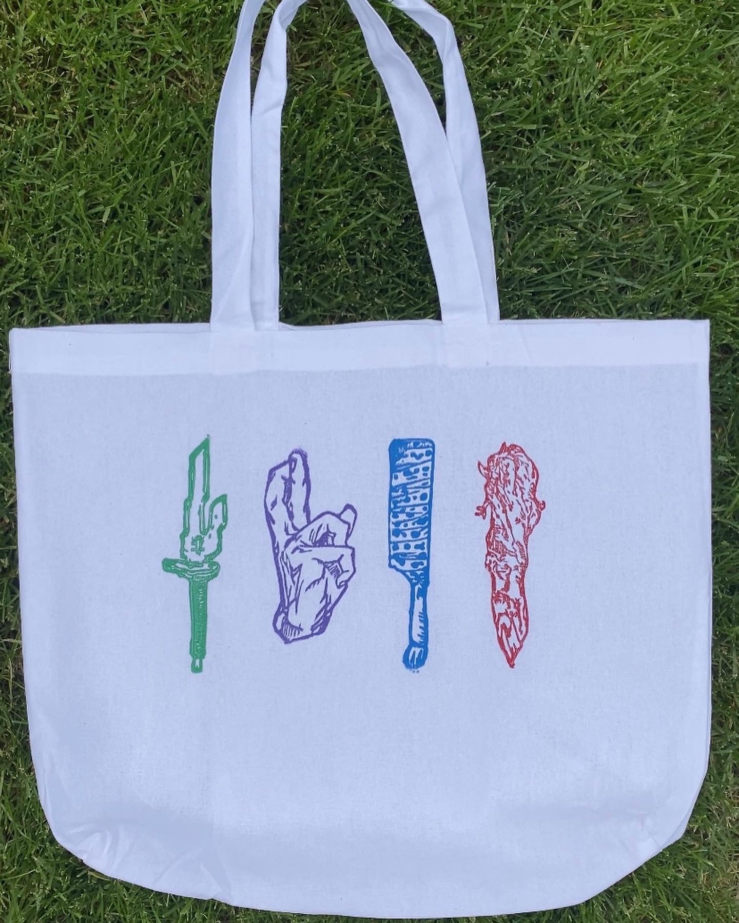 JJK Men Colorful Linoleum Printed Tote Bag