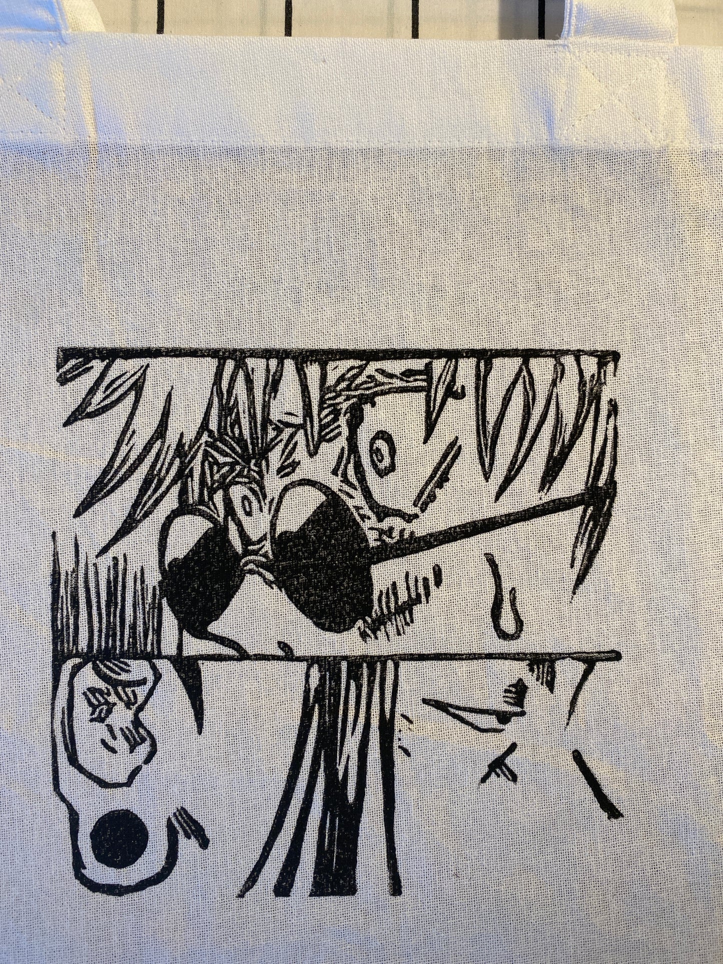 Geto x Gojo Linoleum Printed Tote Bag